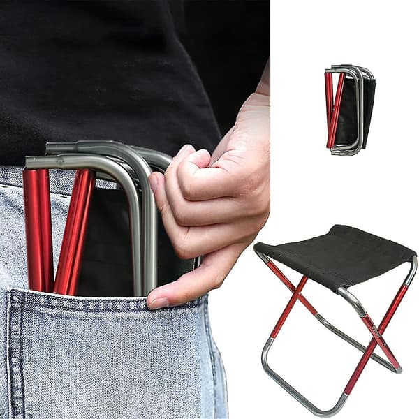 BeJoey Camping Folding Stool Mini Utendørs Sammenleggbar Slakkstol Sete