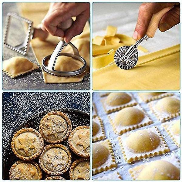 5 Delars Raviolistämpelset, Ravioli Skärstämplar, Premium Ravioli Kakformar, Används För Ravioli, Pasta
