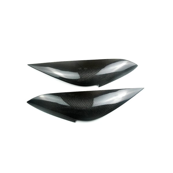 Ægte kulfiber forlygte Lampe Cover Strip Øjenbryn Trim Sticker For Fit Jazz 2021 2022