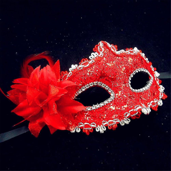 Naamiaisnaamio naisille Christmas Women Flower Half-face Masks Eye Mask Cosplay Lace Mask