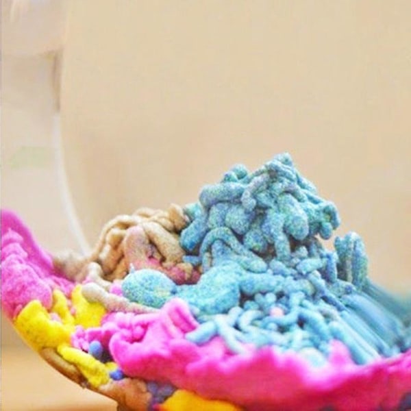 Gör-det-själv Icke-våt magic sand Handgjorda leksaker Färgad sand i 6 olika färger-6 påsar med 50 g konsttillbehör för barn