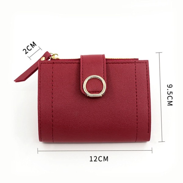 Kvinnor kort plånbok damer clutch väska ROSE RED Rose red