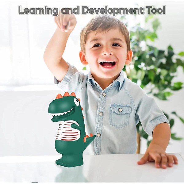 Dinosaur Spargris,tecknad Green T-rex Dinosaur Kids Money Bank,rumsdekoration,myntbank,present till pojkar eller flickor