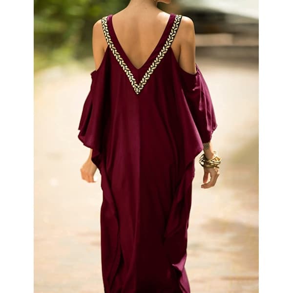 Off shoulder kjole badedrakt bluse lang skjørt