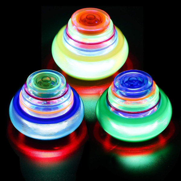 Spinning Top Gyro Spinner Laser LED Musik Flash Light Barnleksaker Julklappar