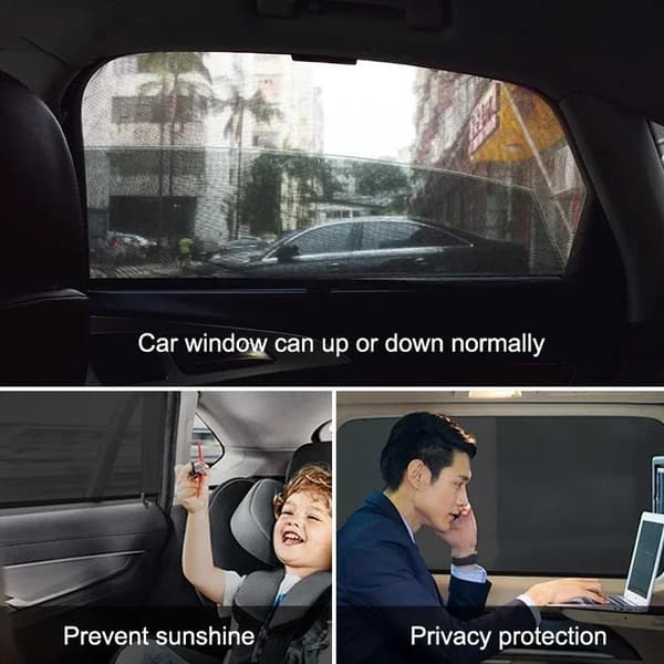 Mosquito Net with Sun Protection for Car Windows – 4-Pack