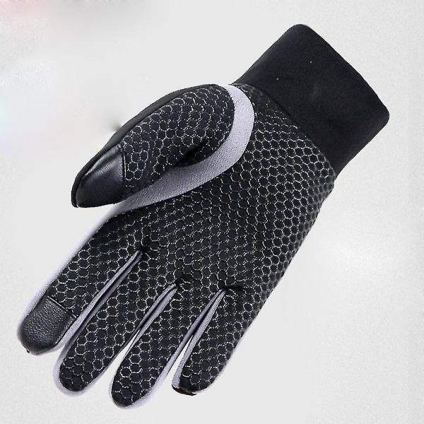 Mens Winter Therm med anti-halk elastisk manschett, thermal mjuka foderhandskar