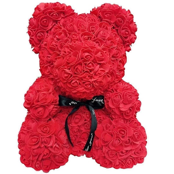 25cm Röd Rosbjörn Blomma Alla Hjärtans Dag Teddy Romantisk Bröllop Förlovning Ceremoni Fest Dekoration Alla Hjärtans Dag Presenter