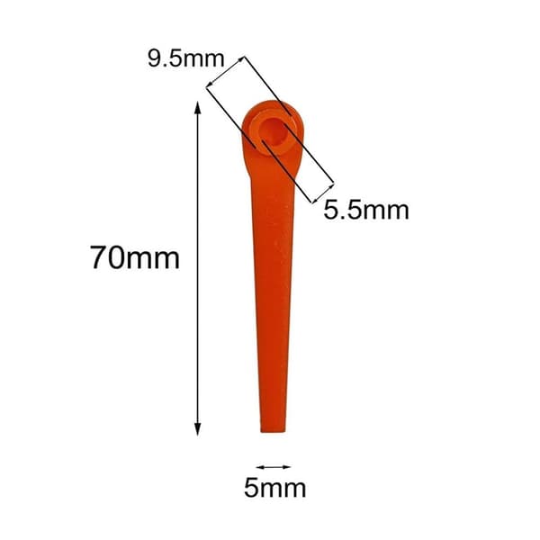 100-pakning - Trimmerkniver Gardena - Blad / Kniver til gresstrimmer – 70 mm (YSJ)