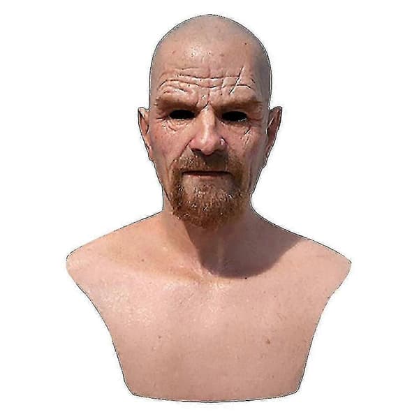 Halloween Cosplay Hodeplagg Breaking Bad Gammel Mann Forkledning Full Maske