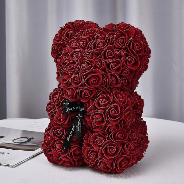 Rose Bear - Rose Teddy Bear 10 Inch Hugz Teddy Flower Bear - Over 250 Dusin Artificial F