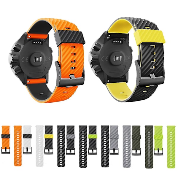 24mm Silikonarmband för Suunto- 7/ 9 / Baro Klocka Band Armband Klockband Hr Armband D5 Klocka Green B