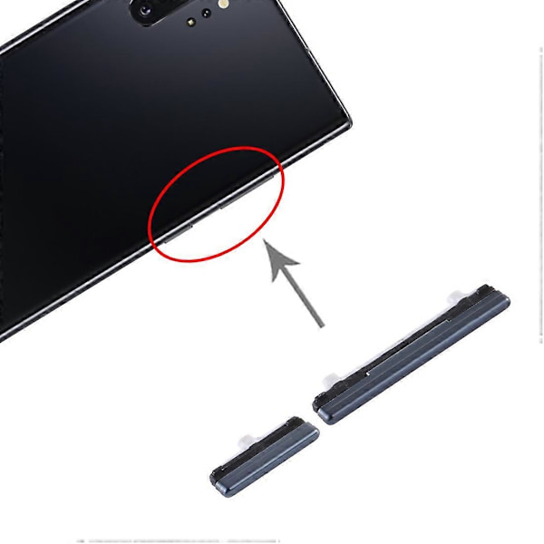 For Samsung Galaxy Note10+ Strømknapp og Volumkontrollknapp Black