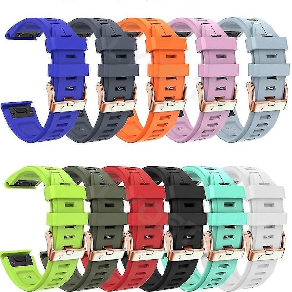 Ersättningsarmband för Garmin Fenix 5S Plus 6S Pro, Silikon 20mm Smartwatch Armband Fk