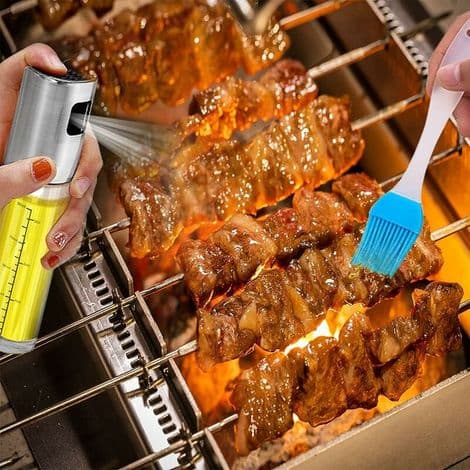 100 ml graderad sprayflaska för olivolja, med tratt