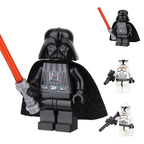 1/3 kpl Star Wars Building Block -minihahmolelu A*B*C 3Pcs