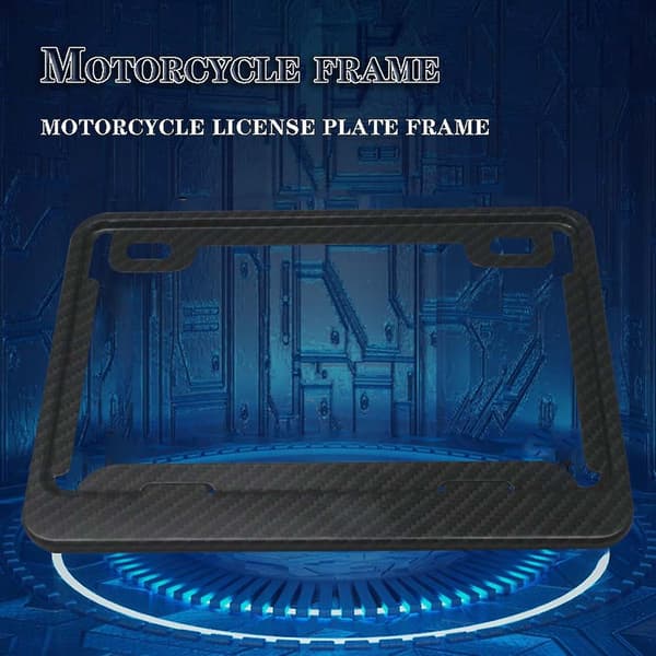 Motorcykel Nummerpladeramme Universal Bilnummerplade Cover Multipurpose Auto Nummerpladeholder Black