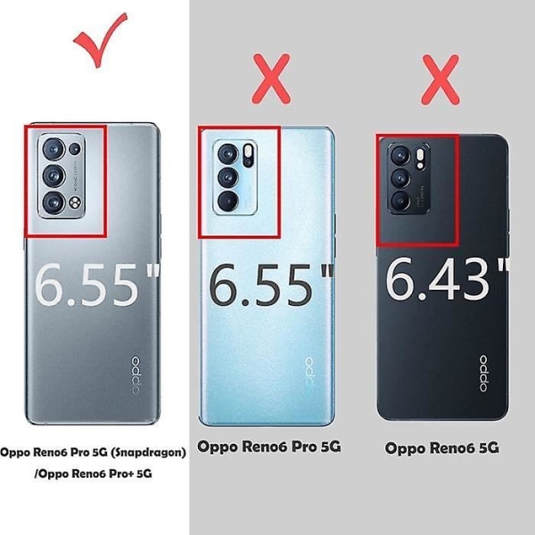 Oppo Reno 6 Pro 5G case (6,55"), magneettinen adsorptio edessä ja takana karkaistu case cover