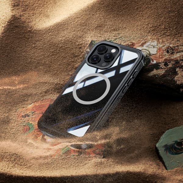 Magnetisk deksel til iPhone 16, heldekkende støtfangerdeksel kompatibelt med (svart)