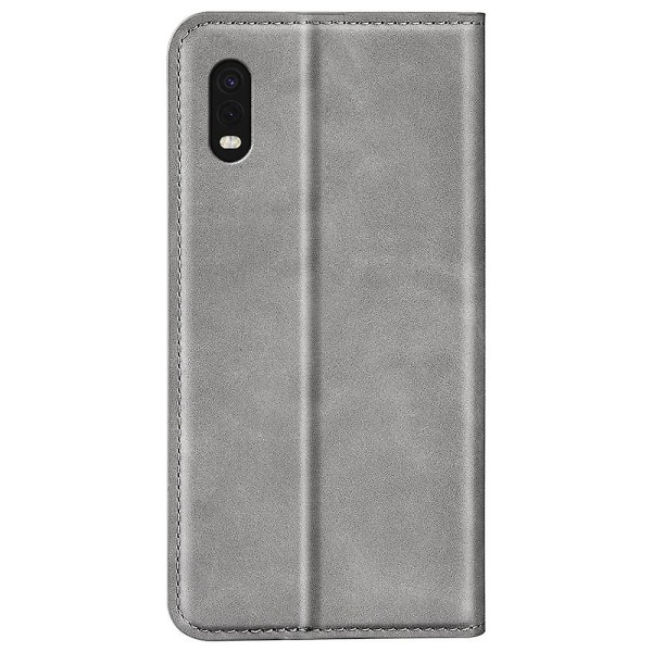 Til Samsung Galaxy Xcover Pro PU Læder TPU Case Stand Magnetic Skin Touch Flip Wallet Phone Cover Grey