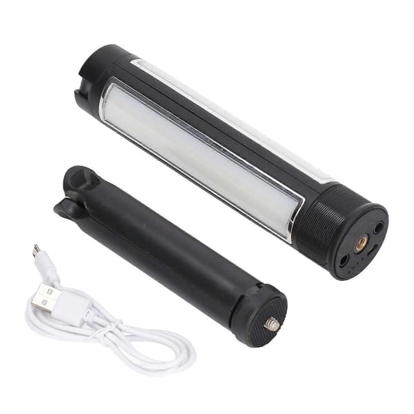 Arbejdslampe Tre Sider Foldbar LED med Stativ USB Opladning Campinglampe til Udendørs Optagelse