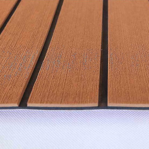 6mm Självhäftande Skum Teakplåt Båt Yacht Syntetisk Däck Skum Golvmatta Golv Brun 240x45cm