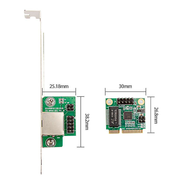 2.5g Gigabit Netværksadapter Med 1 Port 2500mbps Mini Pcie 2.5gb Ethernet Kort Rj45 Lan Controller