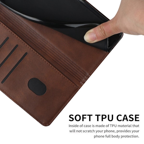 Til Huawei P8 Lite Wallet Case, 3 Kreditkort Slot ID Kortholder, PU Læder Flip Case