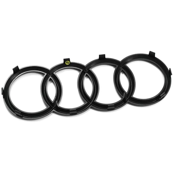 273mm Audi 82A071801 Grillskylt, Ringar Black Edition Emblem Svart