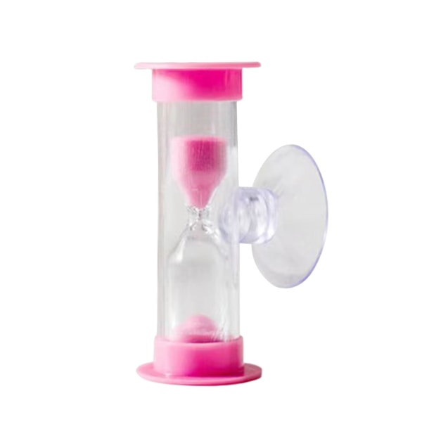 Timeglass Timer 3 Minutters Timeglass Sand Timer med sugekopp Slitesterk sandglass for barn Spill Klasserom Pink