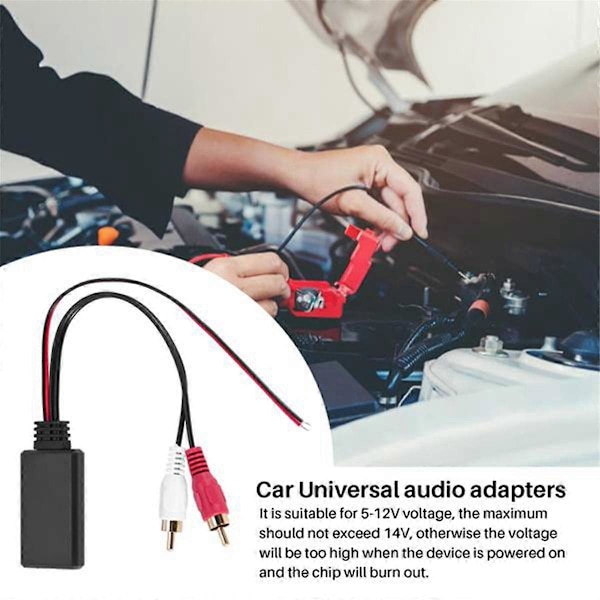 2 kpl Auton Yleinen Langaton Bluetooth-moduuli Musiikkiadapteri Aux-äänikaapeli