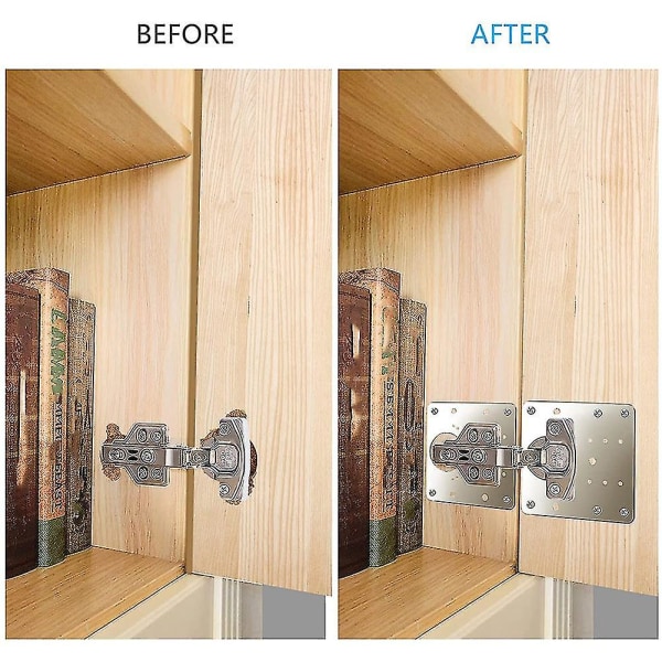 10 kpl Kaapin saranan korjauslevy keittiön kaapin oven saranan asennuslevy  reikillä tasainen kiinnitys 6490 | Fyndiq