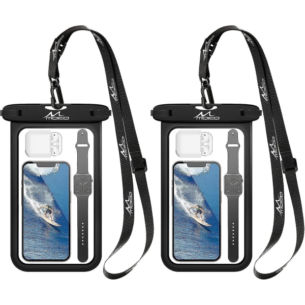 2 stk Universal Vanntette Vesker, Berøringsreim Etui Kompatibel Med Iphone 14/pro Max/13/13 Pro Max/12/11 Pro Max Mini, X/xr/xs Max/se 3, Galaxy S21/s1
