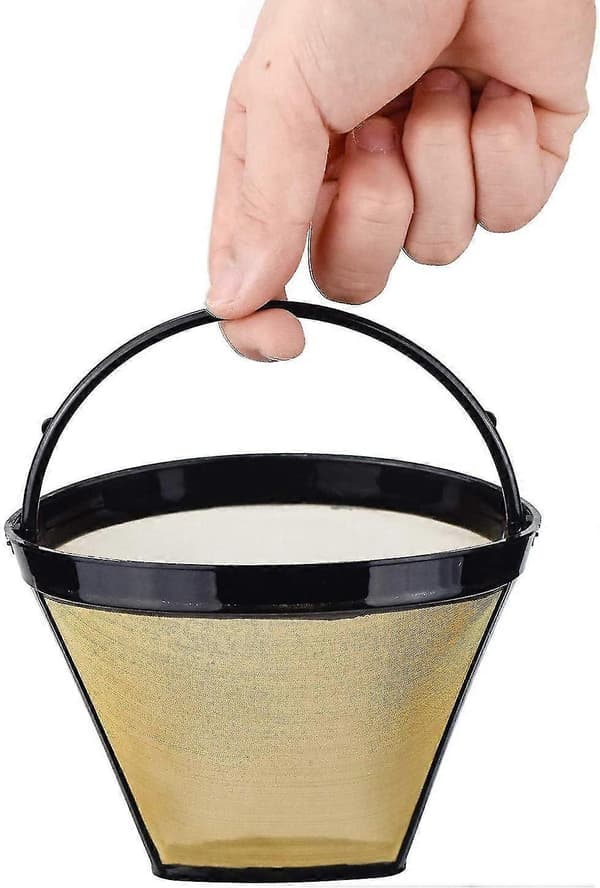 2 Stykker Genanvendelige Til 8-12 Kop Kaffefiltre Plastik Sort