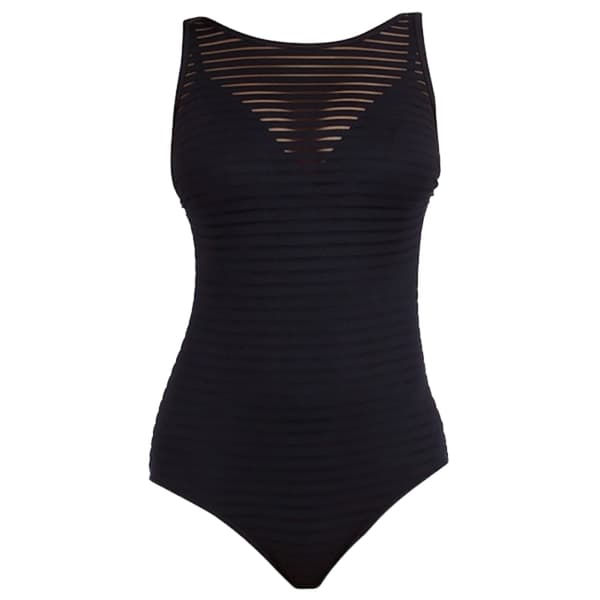 Bikini i transparent net, sort, XL