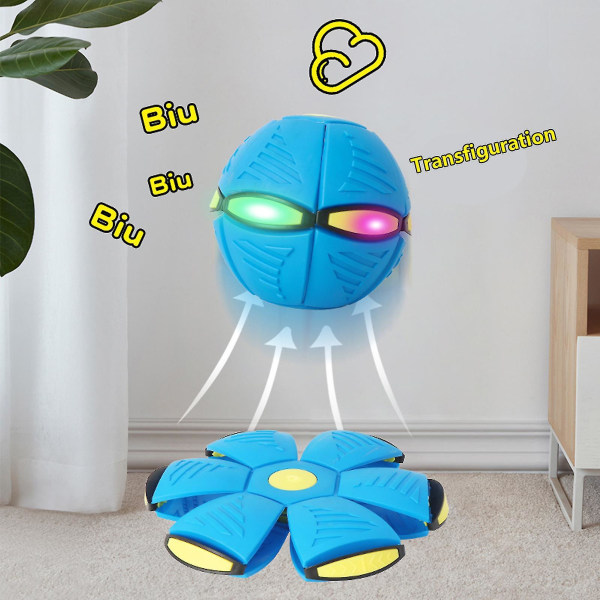 100 % ny flygende tallerkenball, magiske hunde- og merkelige leker, interaktive foreldre-barn-leker med lys Light green 3 Lamp type