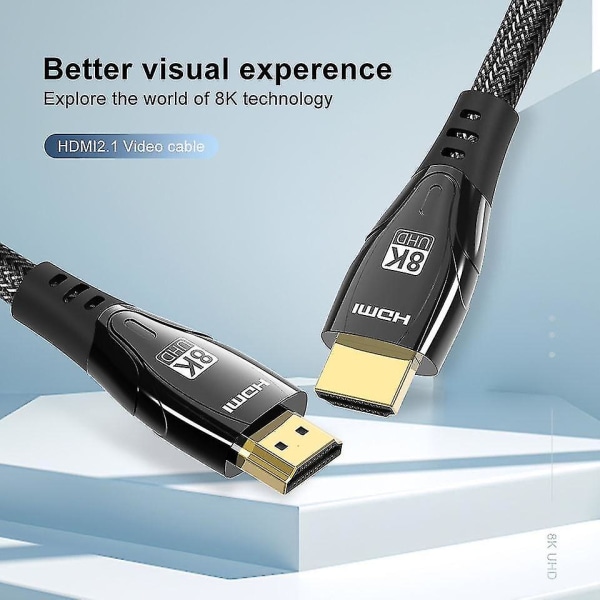 3 m HDMI-HDMI-kaapeli 30AWG 8K/60Hz HDMI 2.1 -liitäntäjohto PS5 XBox TV -tietokoneprojektorille