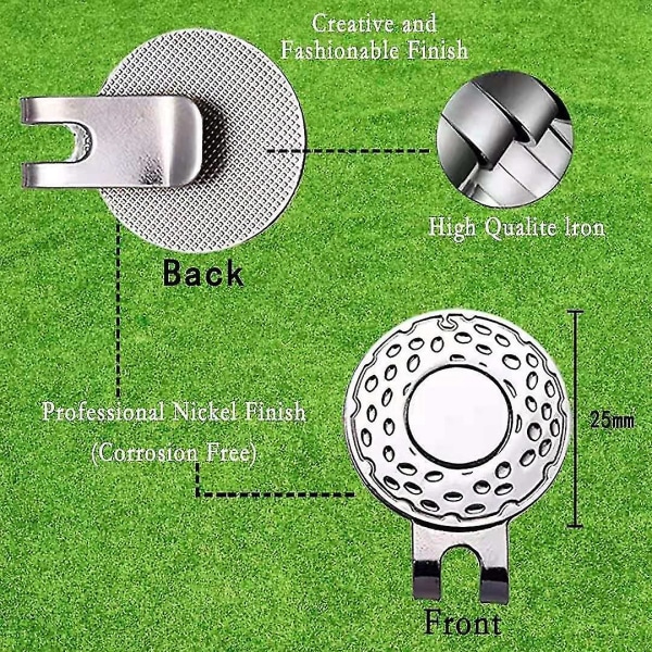 Magnetisk Golf Cap Clip Golf Aim Marker Professionell golf träningshjälpmedel, 6 delar