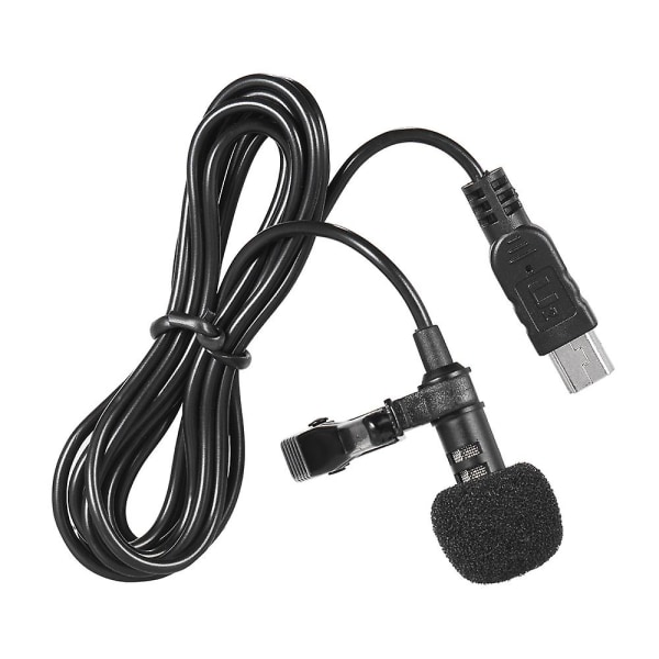 150 cm professionell mini USB rundstrålande stereomikrofon med kragklämma för Gopro Hero 3 3+ 4