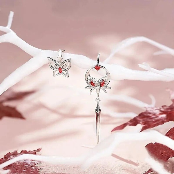 Anime Tian Guan Ci Fu TGCF Hua Cheng Xie Lian Ghost King Ørepynt for Kvinner Øre Stud Øre Klips Smykker Cosplay Rekvisitter Gave Ear Studs -Style A