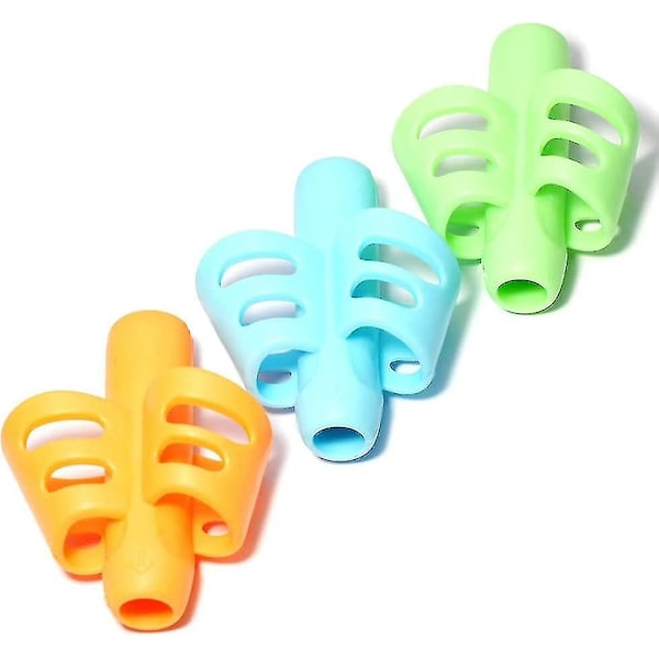 3 st Silikonpenngrepp Baby Kids Child Learning Toy Writing Posture Tools Håll Pen Correction Stationery Set Education Present