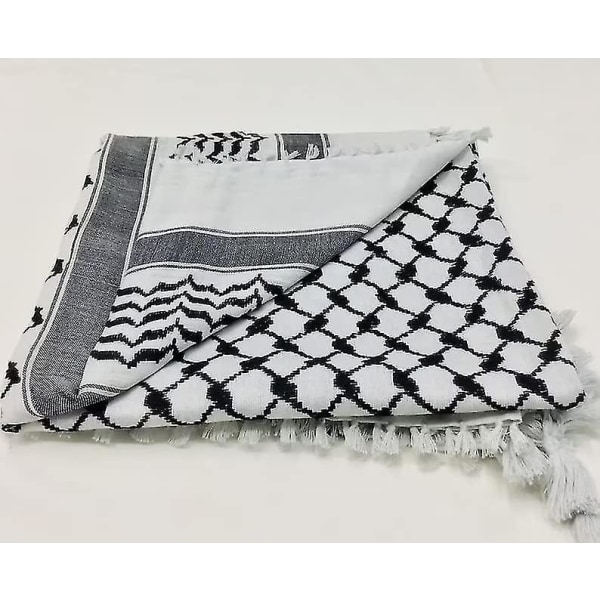 Palestiinan huivi, Keffiyeh, Arafat Hatta, Leveä tupsuilla, Shemagh Keffiyeh Arab Houndstooth 100% Y2