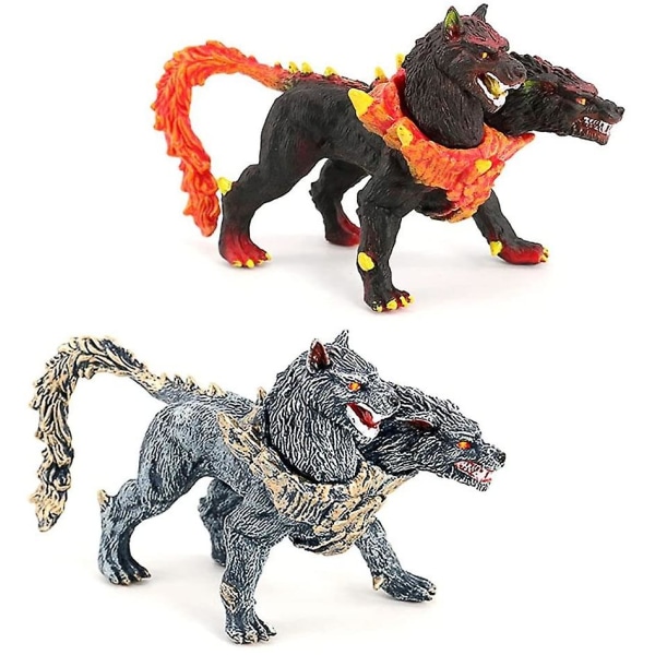 To-hovedet Eldrador Creatures Hellhound Legetøj Action Figurer Mythical Creatures Legetøj til børn i alderen 7-12