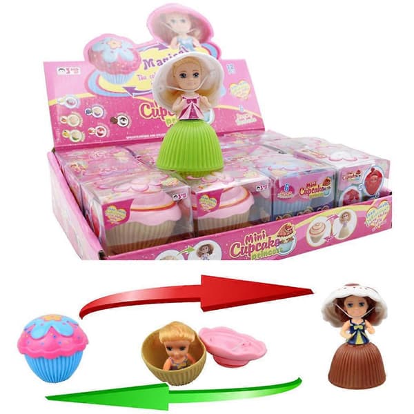 Fødselsdagsgave til piger Form Transformations Cupcake til Dukke Model 2-i-1 Baby