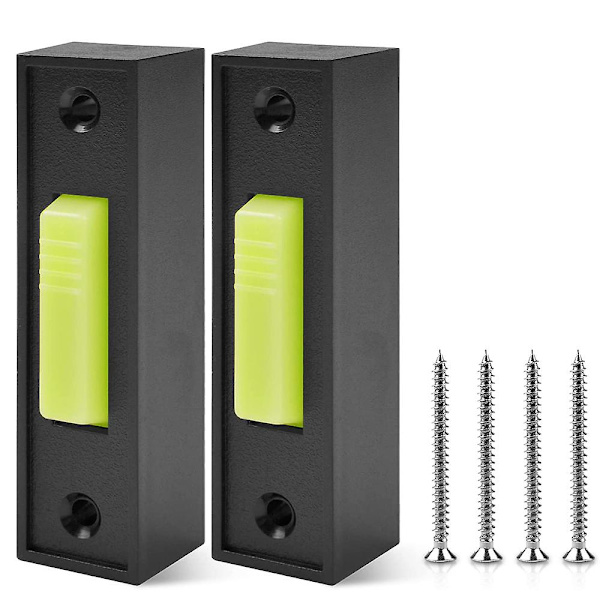 2 st Universal Garageportöppnare Väggmonterad Tryckknapp 41a4166 Ljus Svart Finish Med
