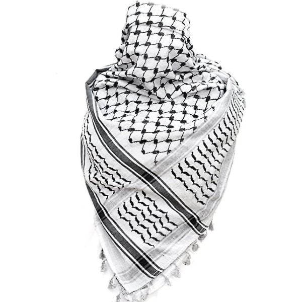 Palestiinahuivi, Keffiyeh, Arafat Hatta, Leveä tupsuilla, Shemagh Keffiyeh Arab Houndstooth100% Y2