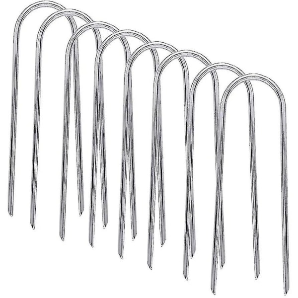Trampoline Stakes Heavy Duty Tent Pegs, Galvanised U Anchors, 8pcs