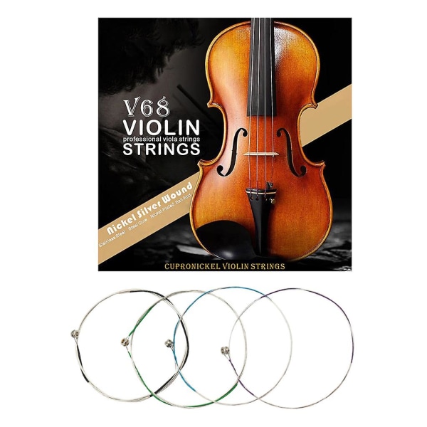 4 st/pack komplett set högkvalitativa violinsträngar storlek 1/2 1/4 violinsträngar