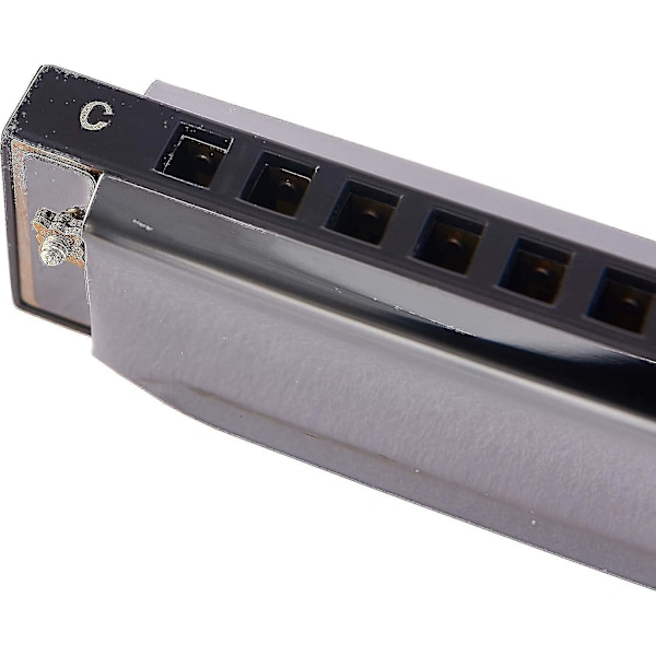 10 Huller 20 Harmonica Blues Deluxe Harmonica Begynder C Harmonica - Sort