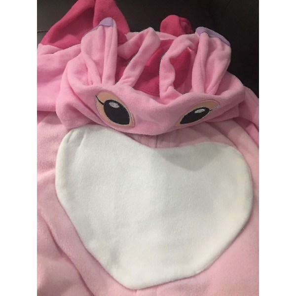 Stitch Pyjamas Animation Tegnefilm Pyjamas Suit Jumpsuit Pink XL